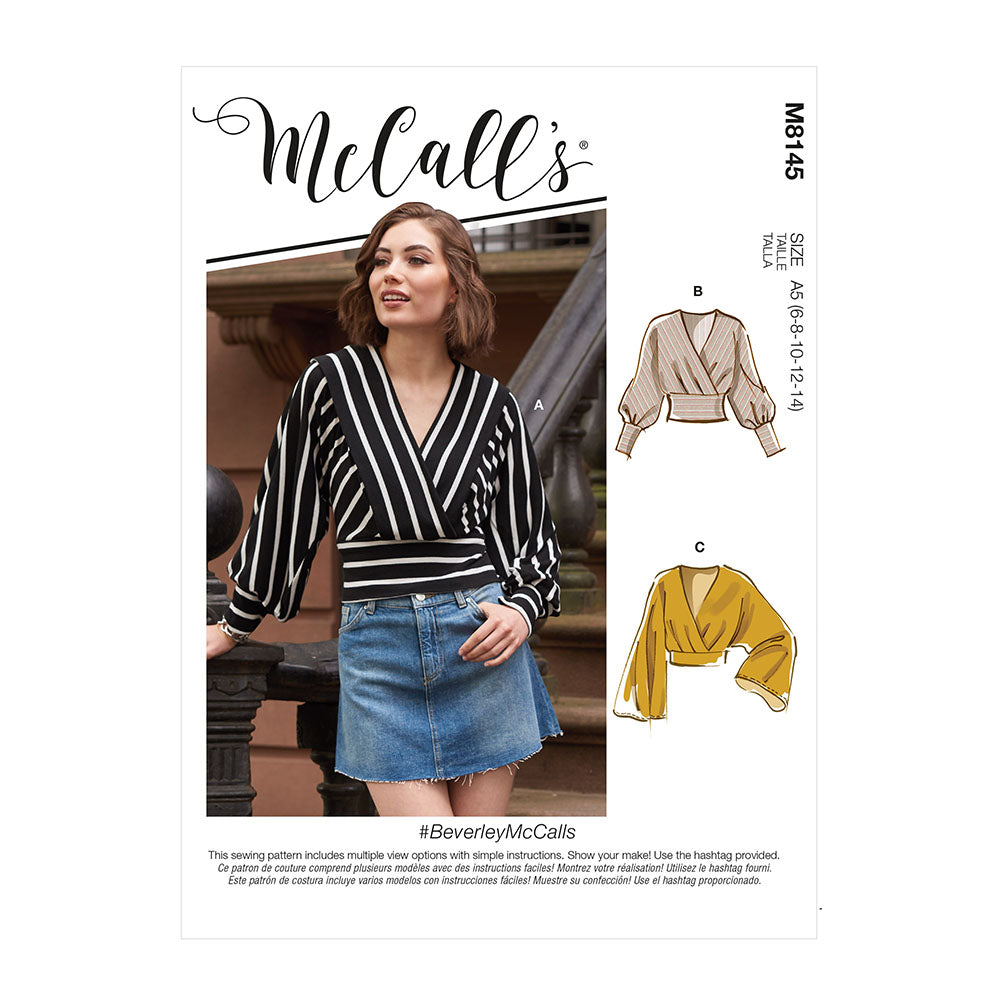 McCALL's M8145 Misses' Tops