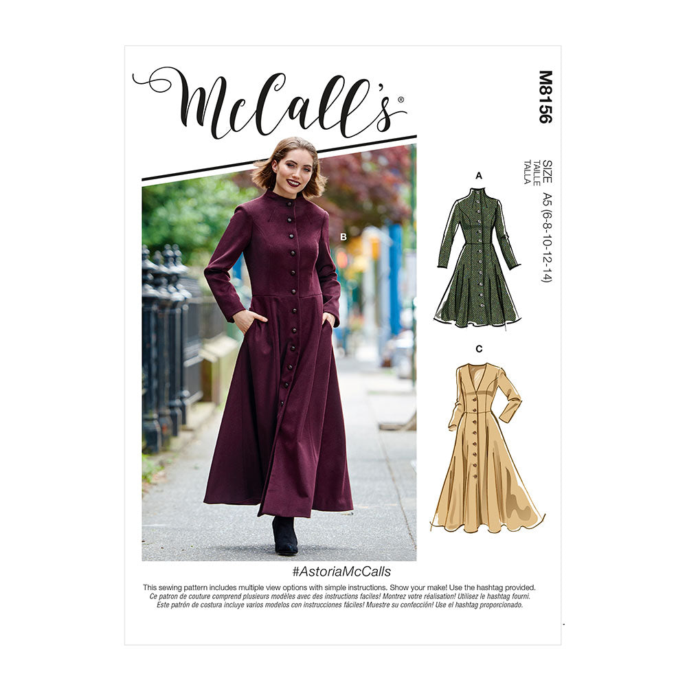 McCALL's M8156 Misses' Coats