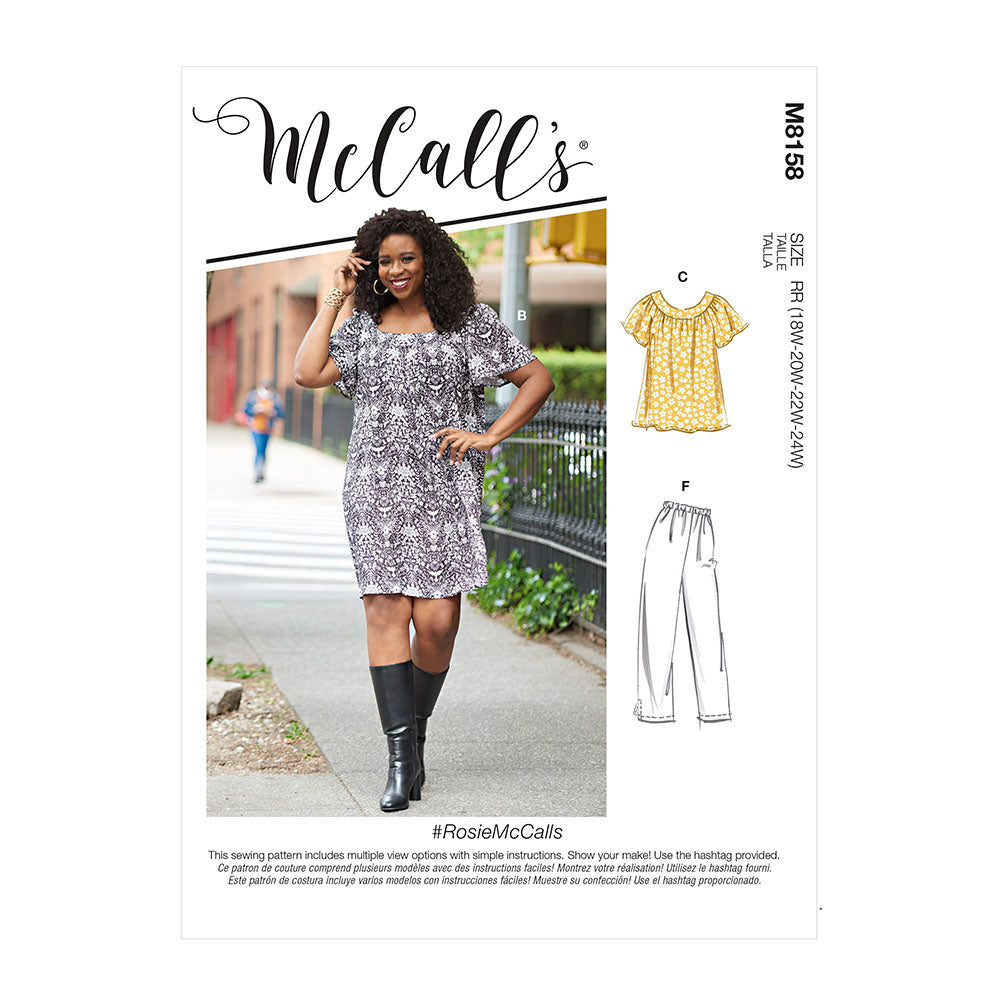 McCALL's M8158 Women's Tops, Dresses, Shorts & Capri Pants