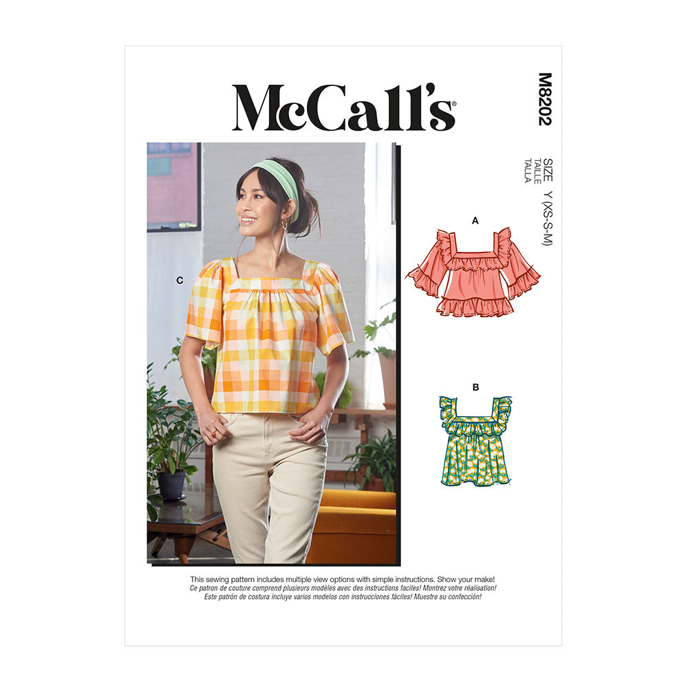 McCALL's M8202 Misses' Tops