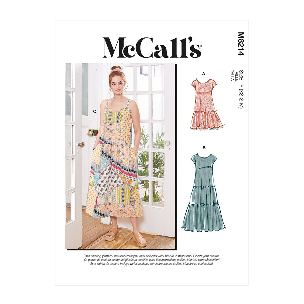 McCALL's M8214 Misses' Dresses & Mask