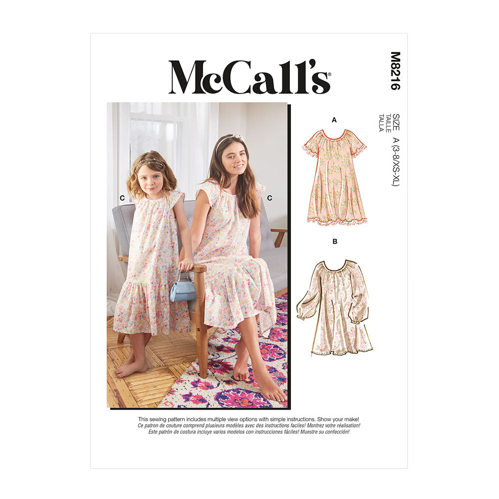 McCALL's M8216 Misses & Child Dresses