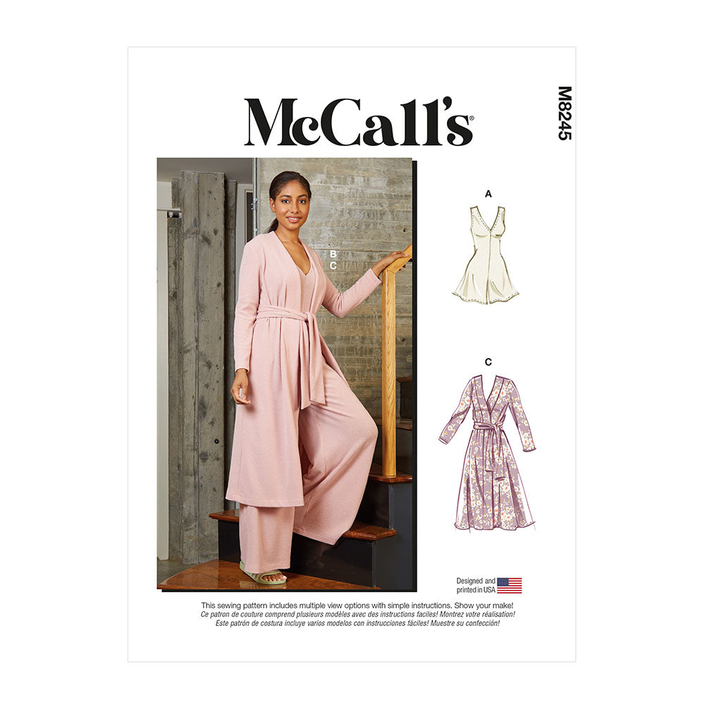 McCALL's M8245 Misses' Romper, Jumpsuit, Robe and Sash