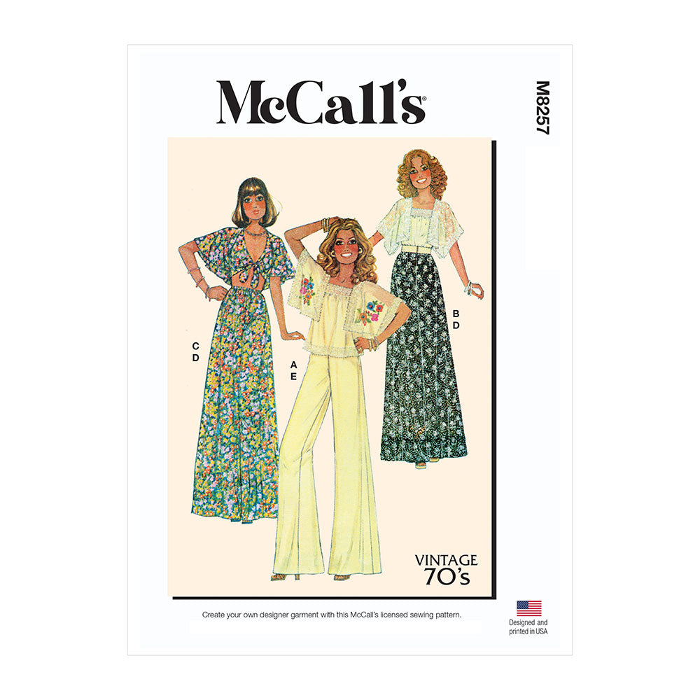 McCALL's M8257 Misses Top, Skirt, Pants