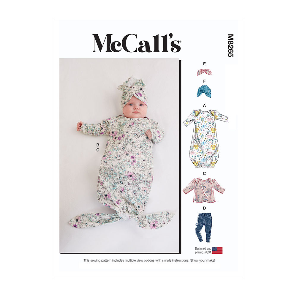 McCALL's M8265 Infant Sprtswr & Access