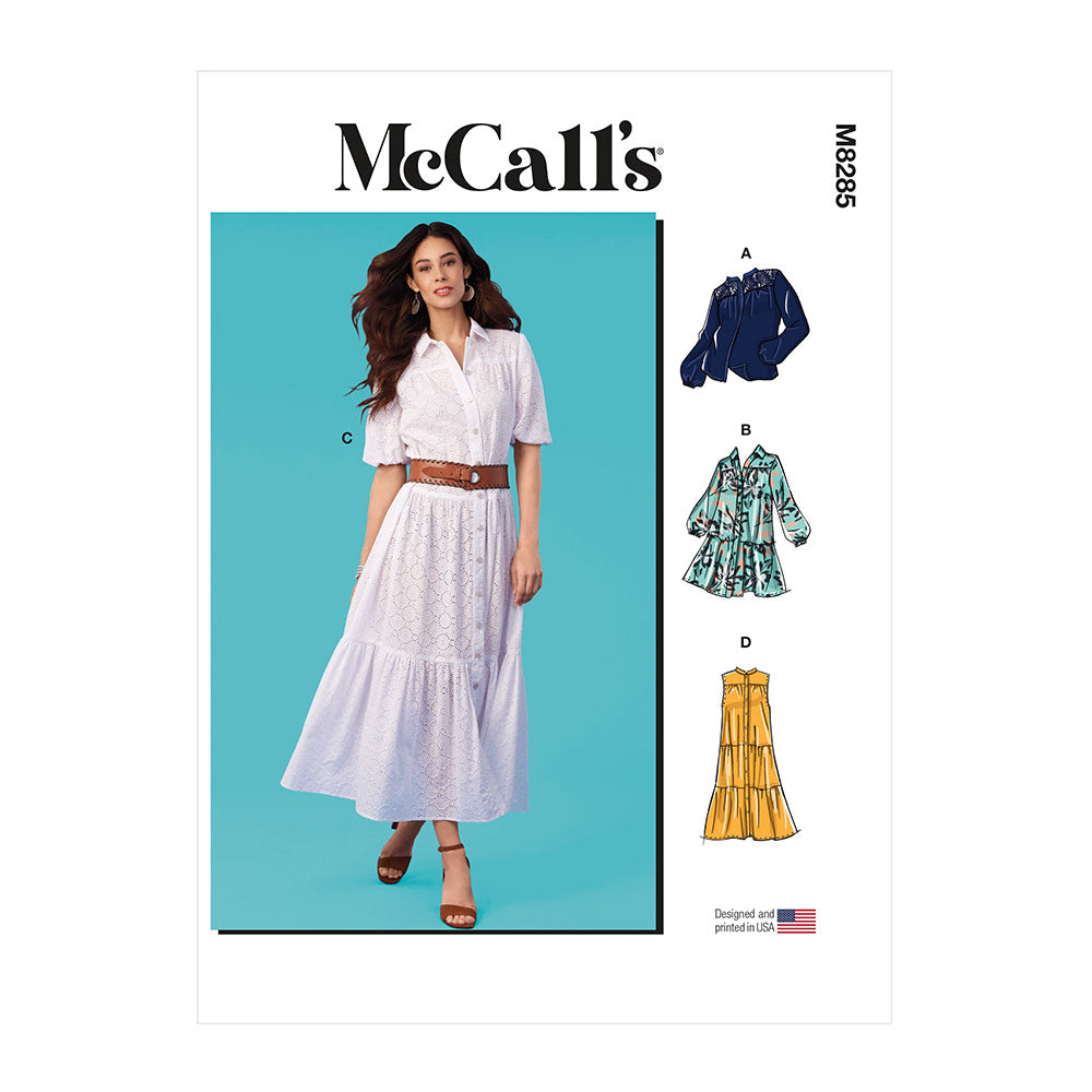 McCALL's M8285 Misses' Top and Dresses