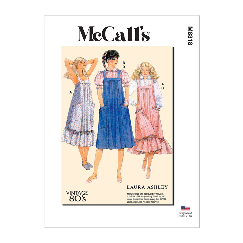 McCALL's M8318 Misses' Dresses and Blouses By Laura Ashley