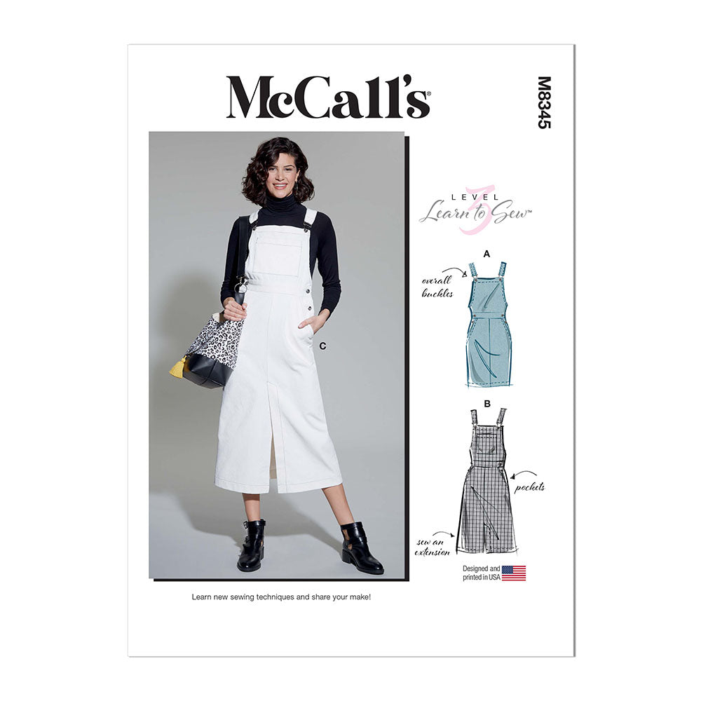 McCALL's M8345 Misses' Skirt Overalls