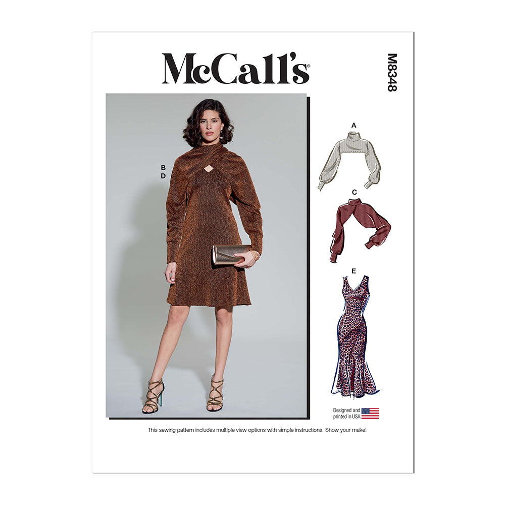 McCALL's M8348 Misses' Dress and Shrug