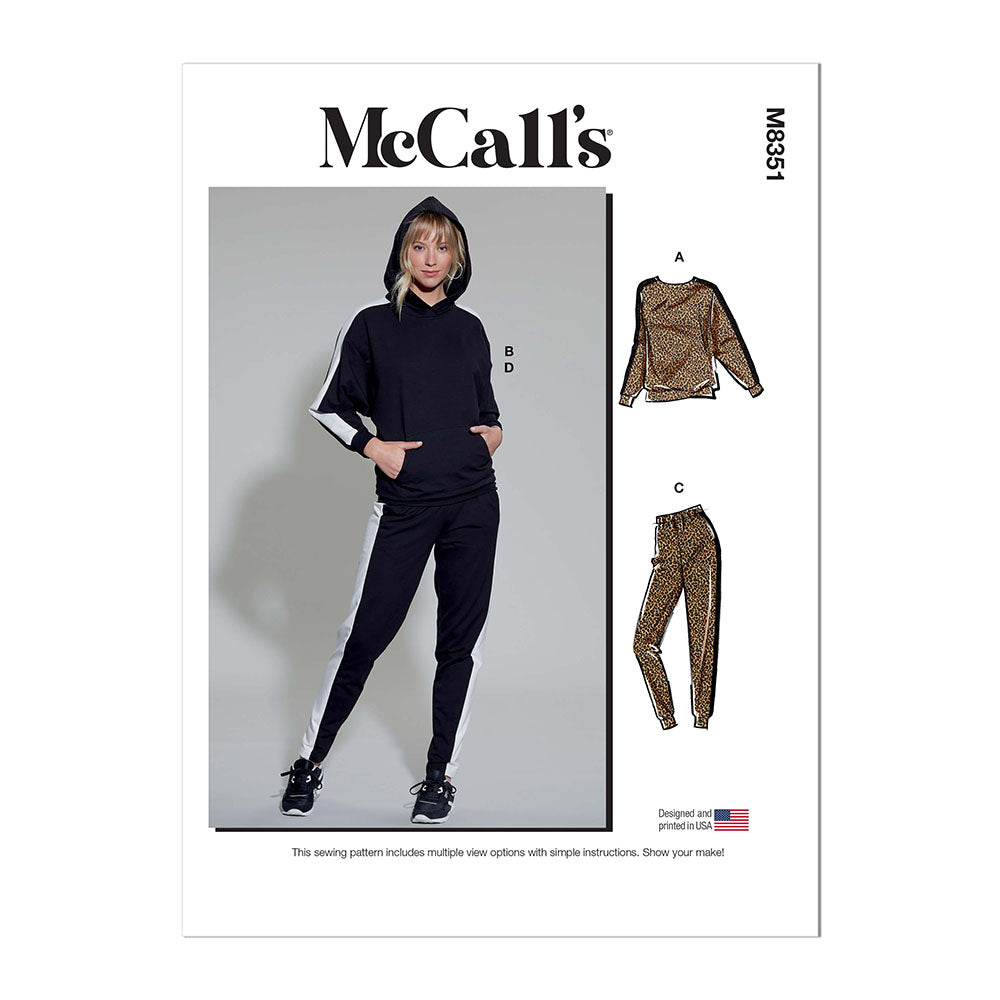 McCALL's M8351 Misses' Lounge Pants, Top and Hoodie