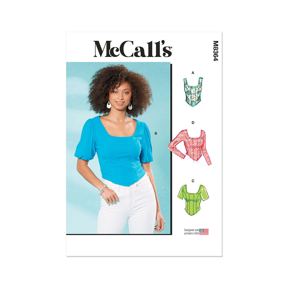 McCALL's M8364 Misses' Knit Corset Tops