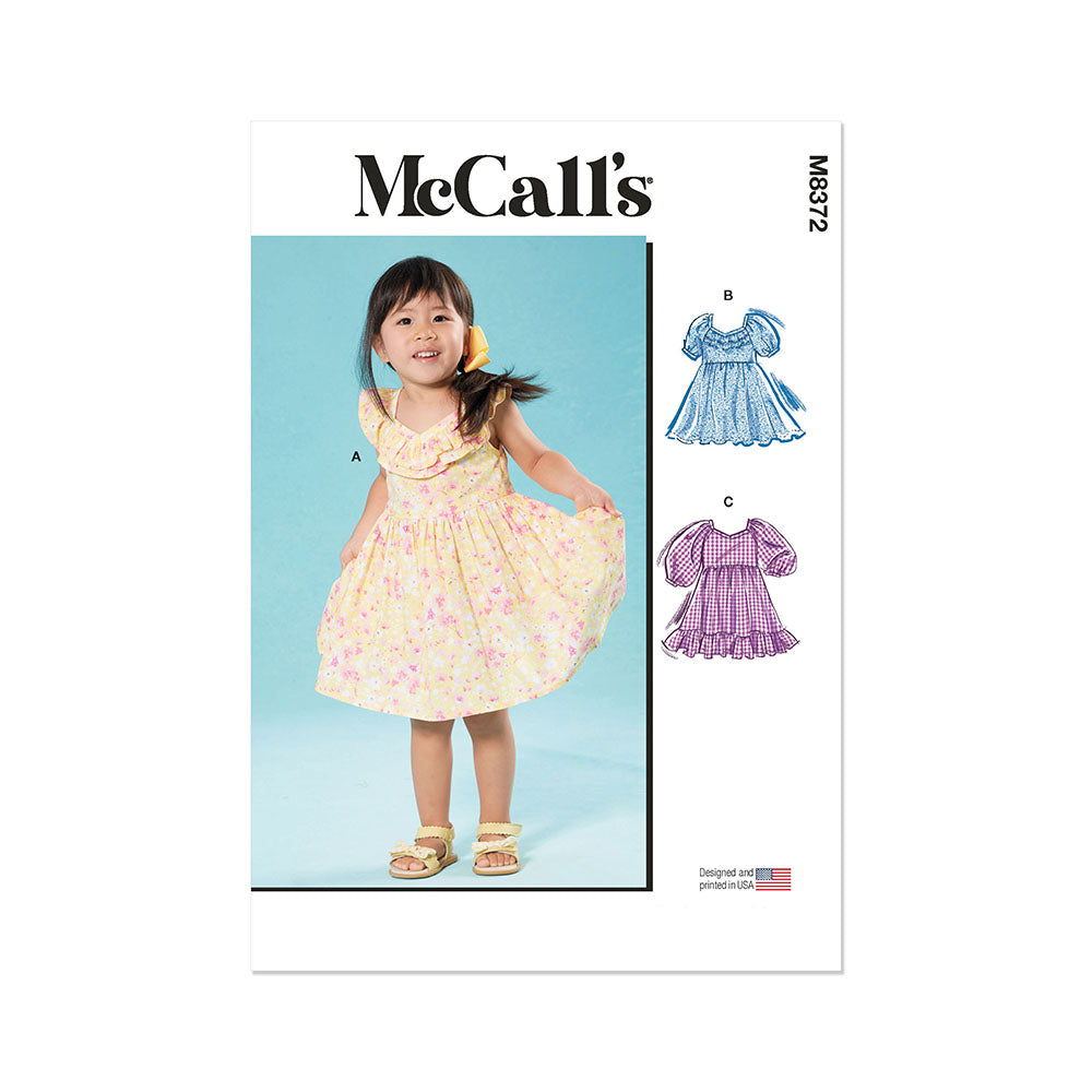 McCALL's M8372 Toddlers' Dresses