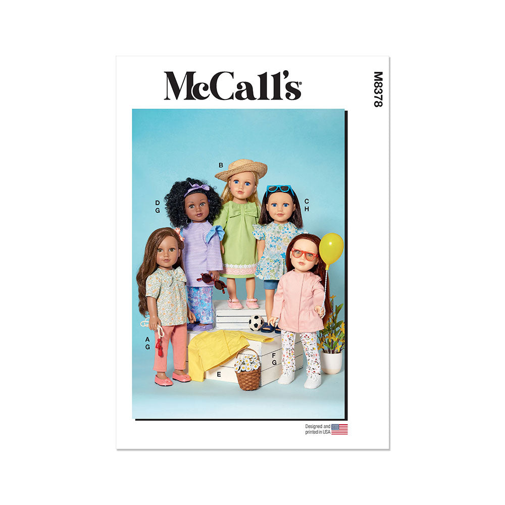 McCALL's M8378 18 Doll Clothes