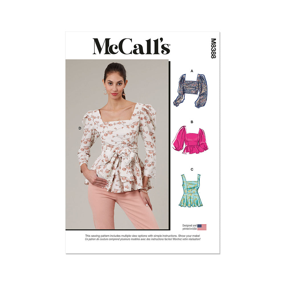 McCALL's M8388 Misses' Tops
