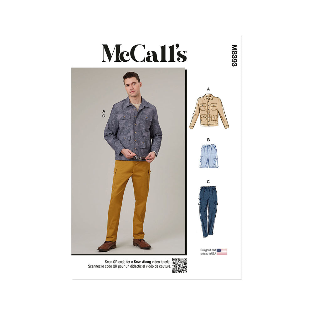 McCALL's M8393 Men's Jacket, Shorts and Pants