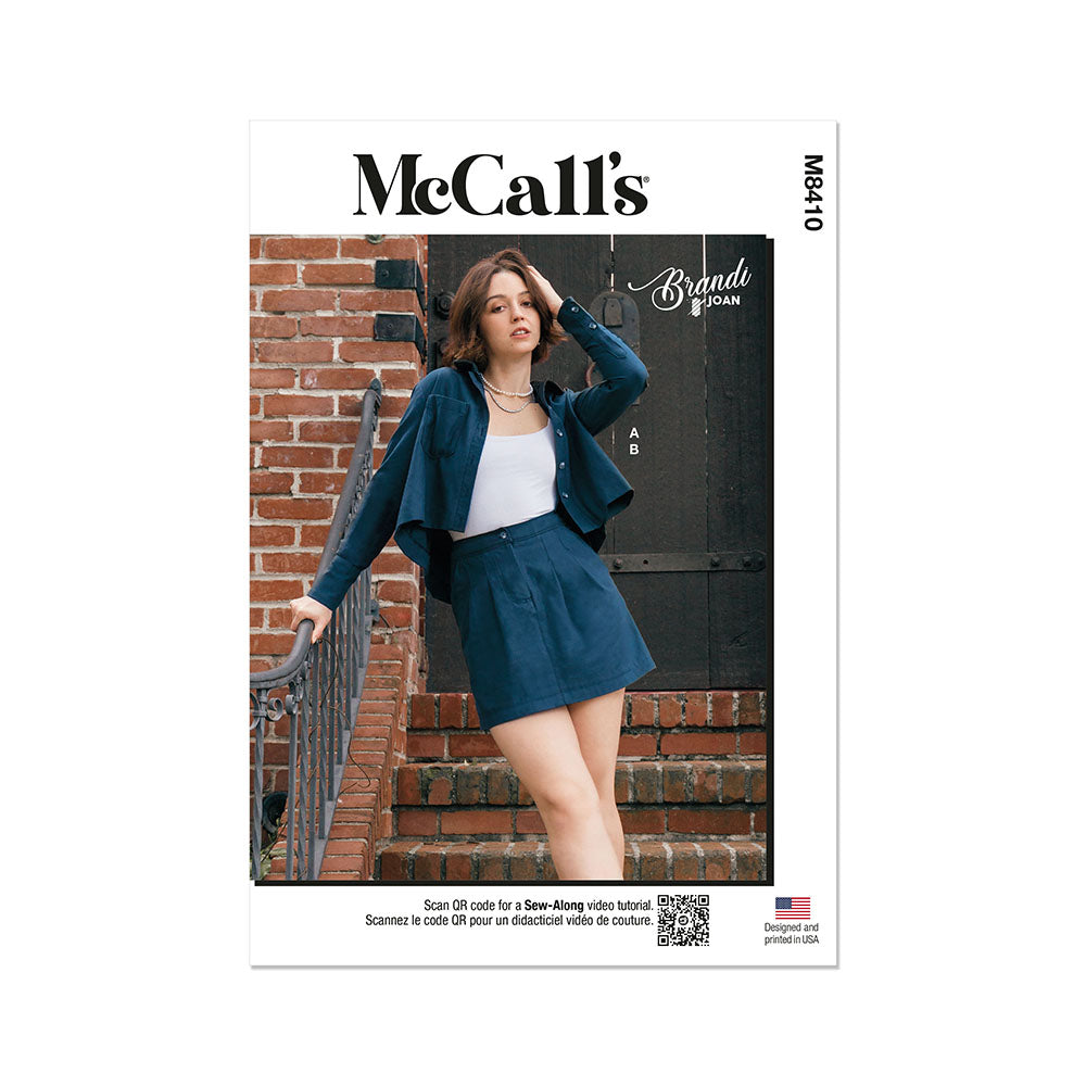 McCALL's M8410 Misses' Shirt and Mini Skirt by Brandi Joan