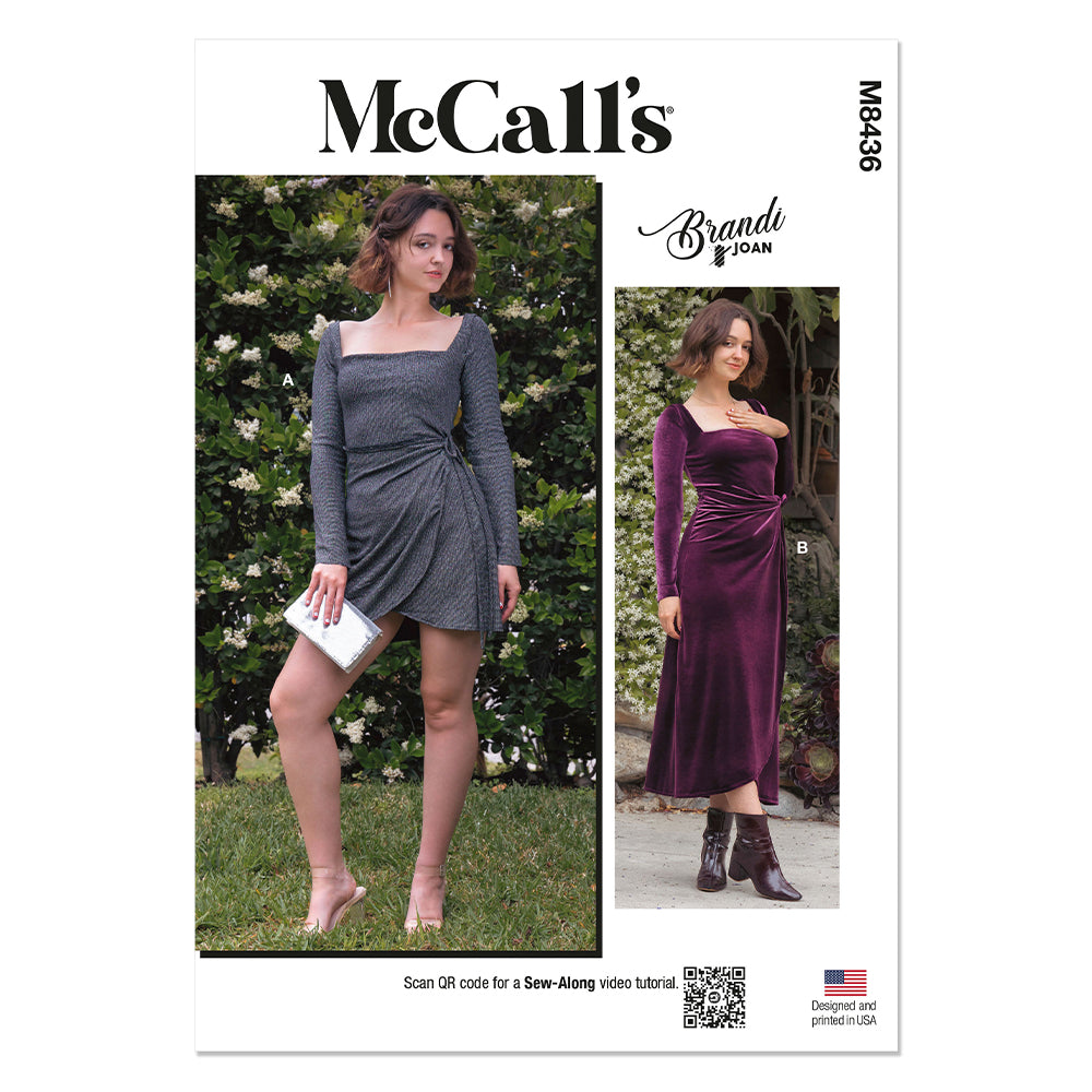 McCALL's M8436 Misses Knit Dress In Two Lengths