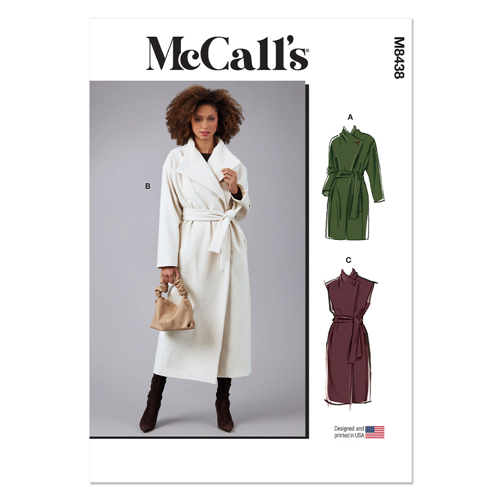 McCALL's M8438 Misses' Coats and Vest