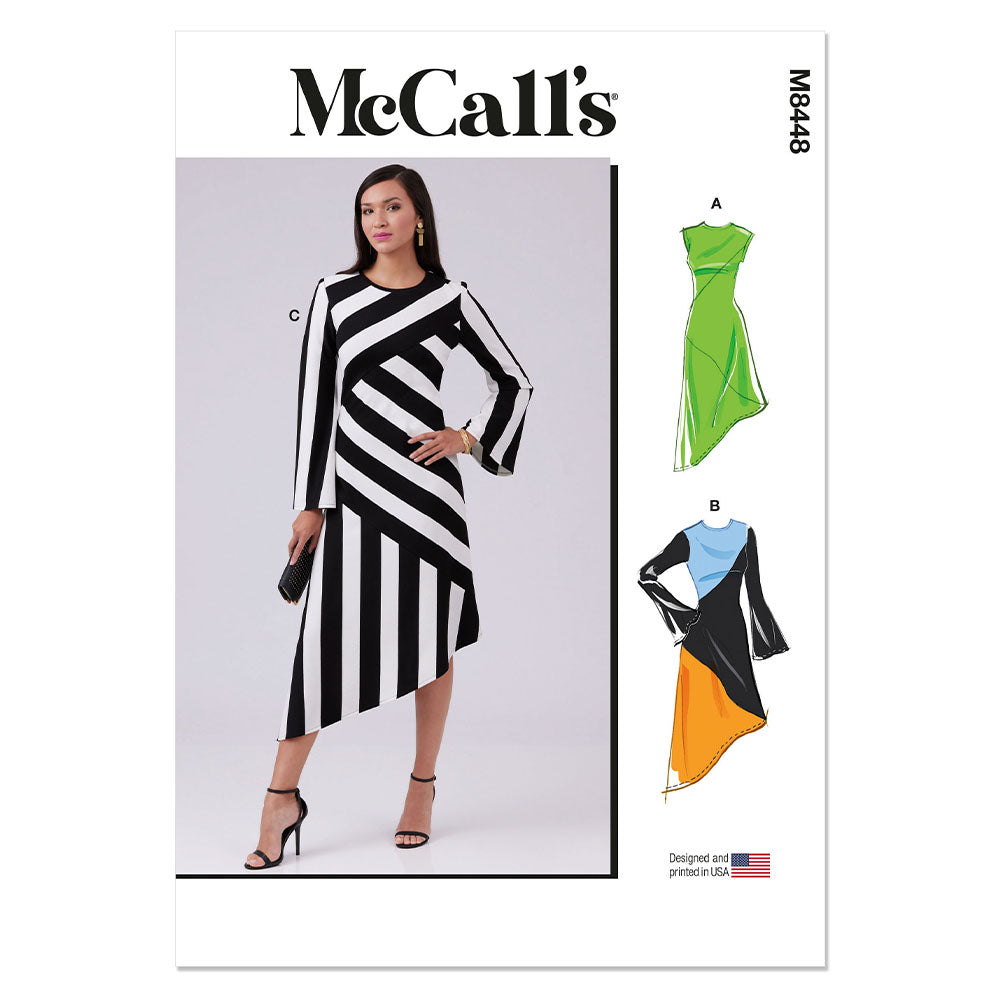 McCALL's M8448 Misses' Knit Dress With Sleeve Variations