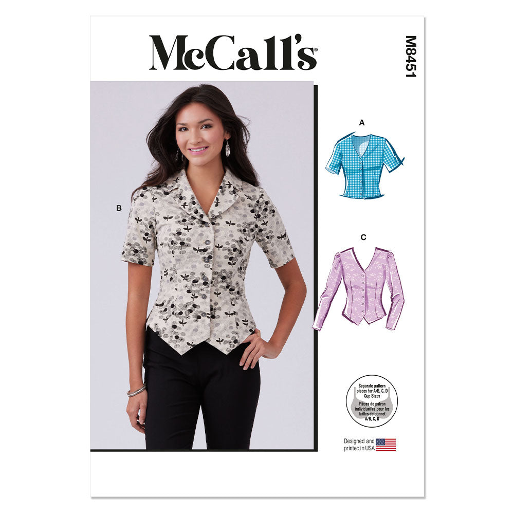 McCALL's M8451 Misses' Tops