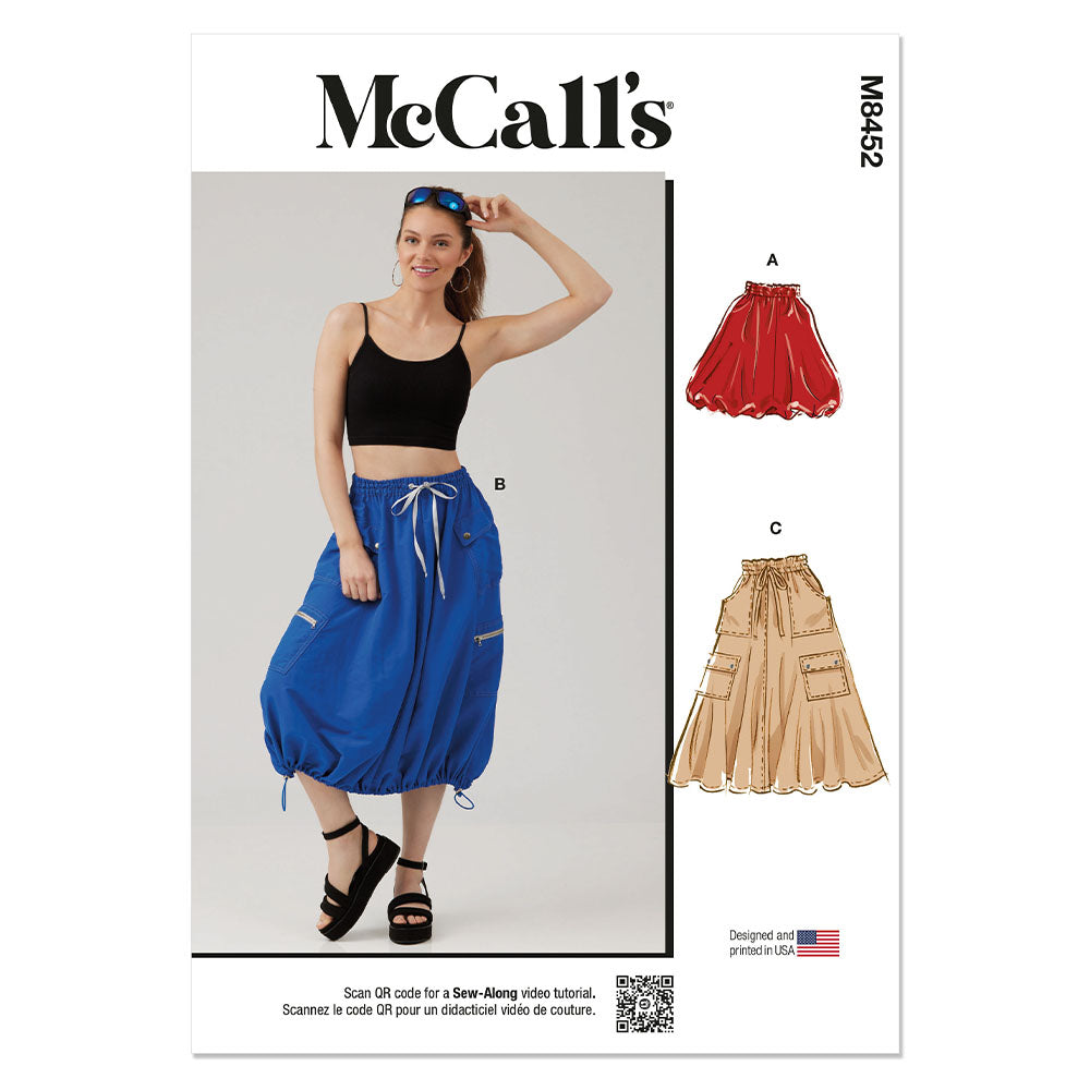 McCALL's M8452 Misses' Skirt In Two Lengths