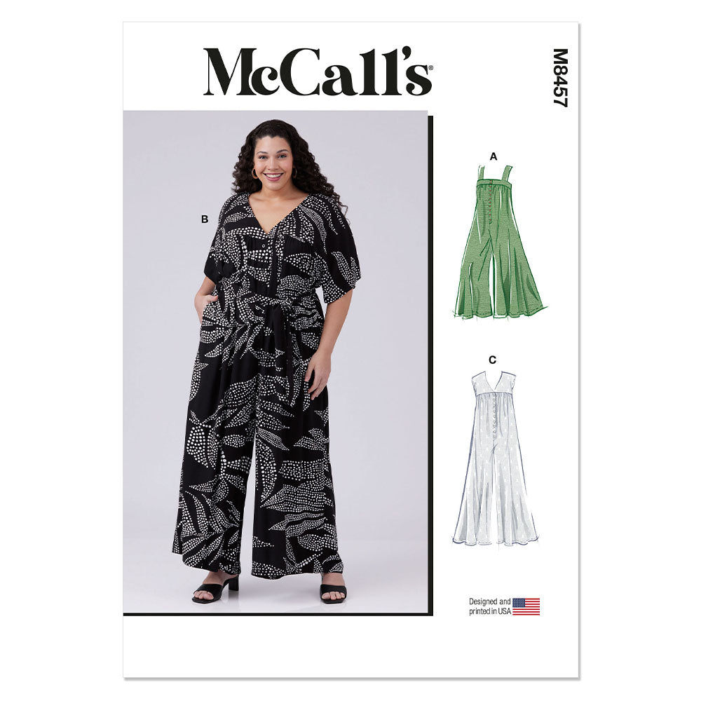 McCALL's M8457 Misses' Loose Fit Jumpsuit And Sash