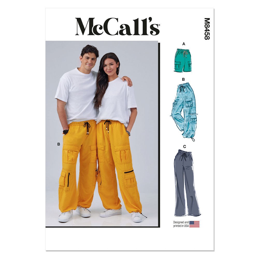 McCALL's M8458 Unisex Pull On Shorts And Pants