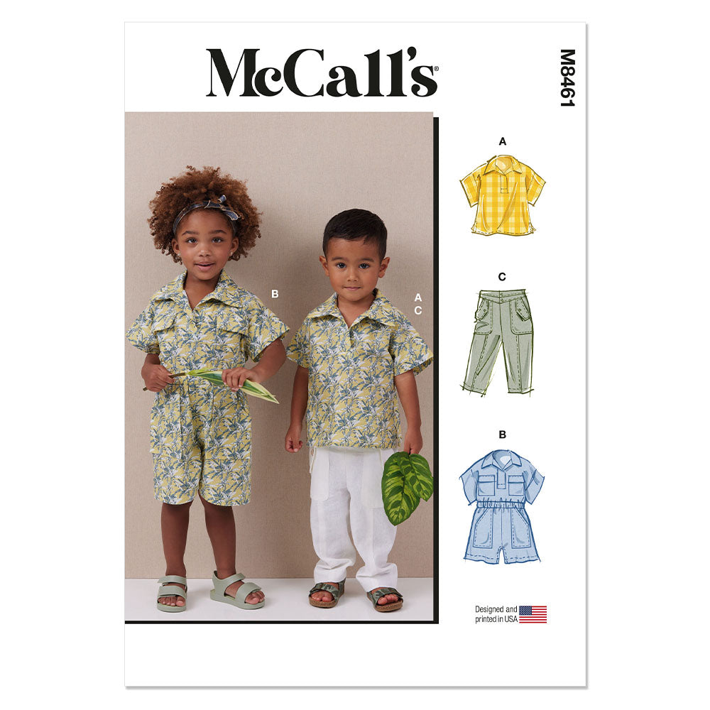 McCALL's M8461 Toddlers' Top, Romper And Pants