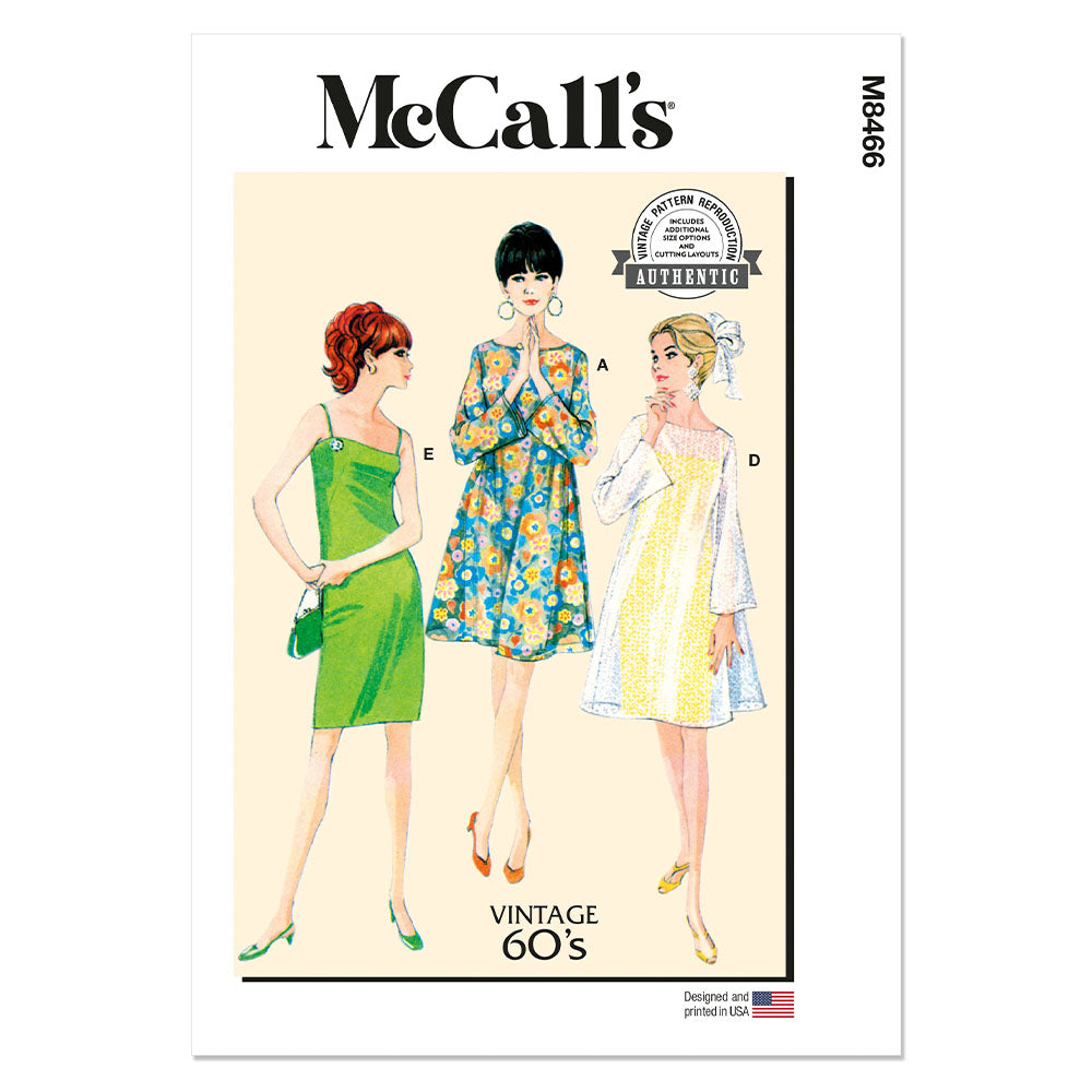 McCALL's M8466 Misses' Slip Dress And Sheer Overdress