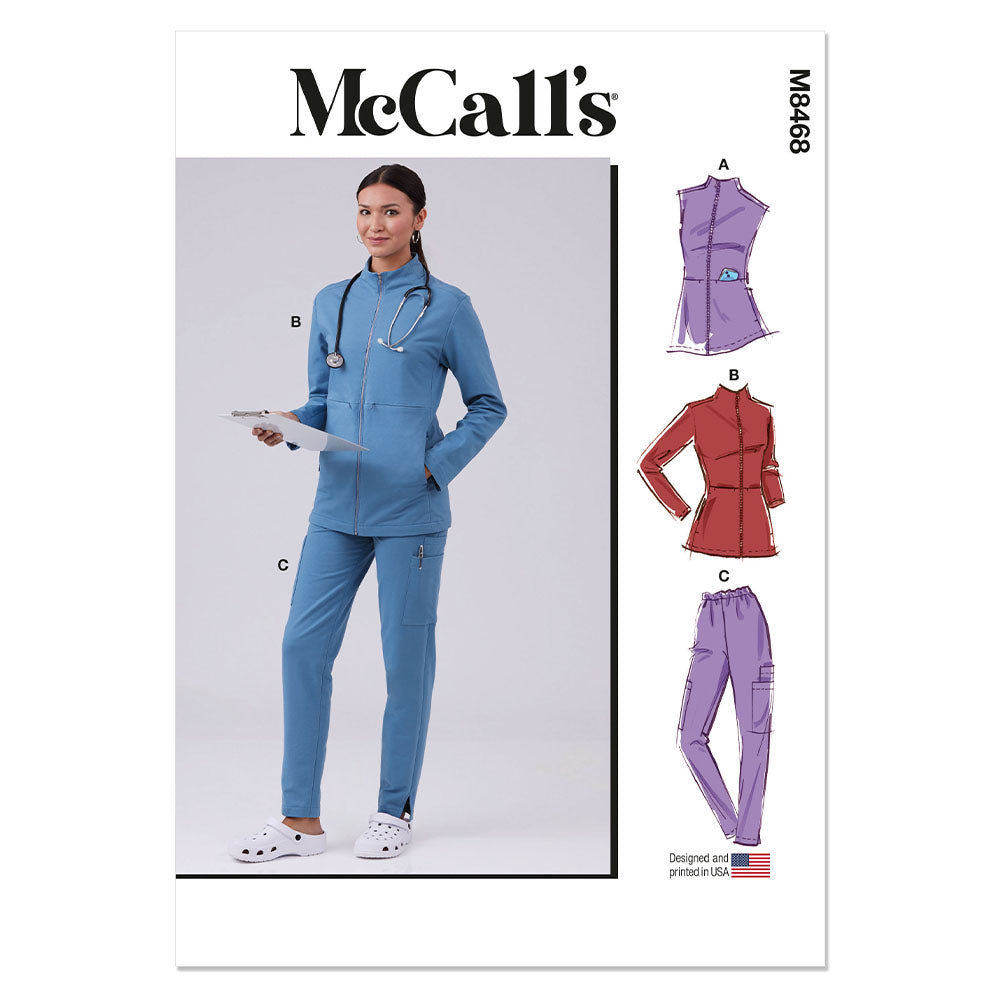 McCALL's M8468 Misses' Scrubs