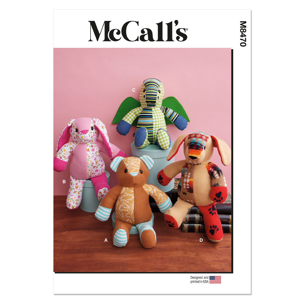McCALL's M8470 Plush Animals