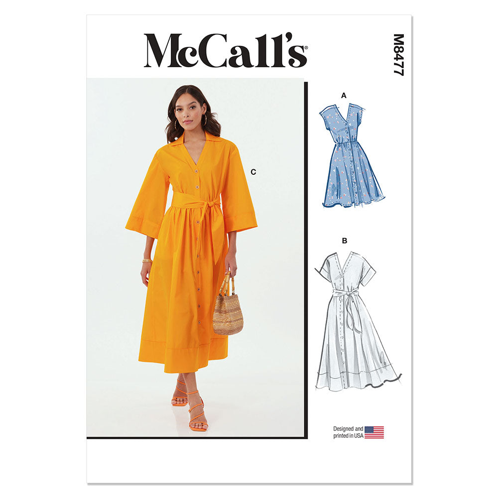 McCALLs M8477 Misses Shirtdresses