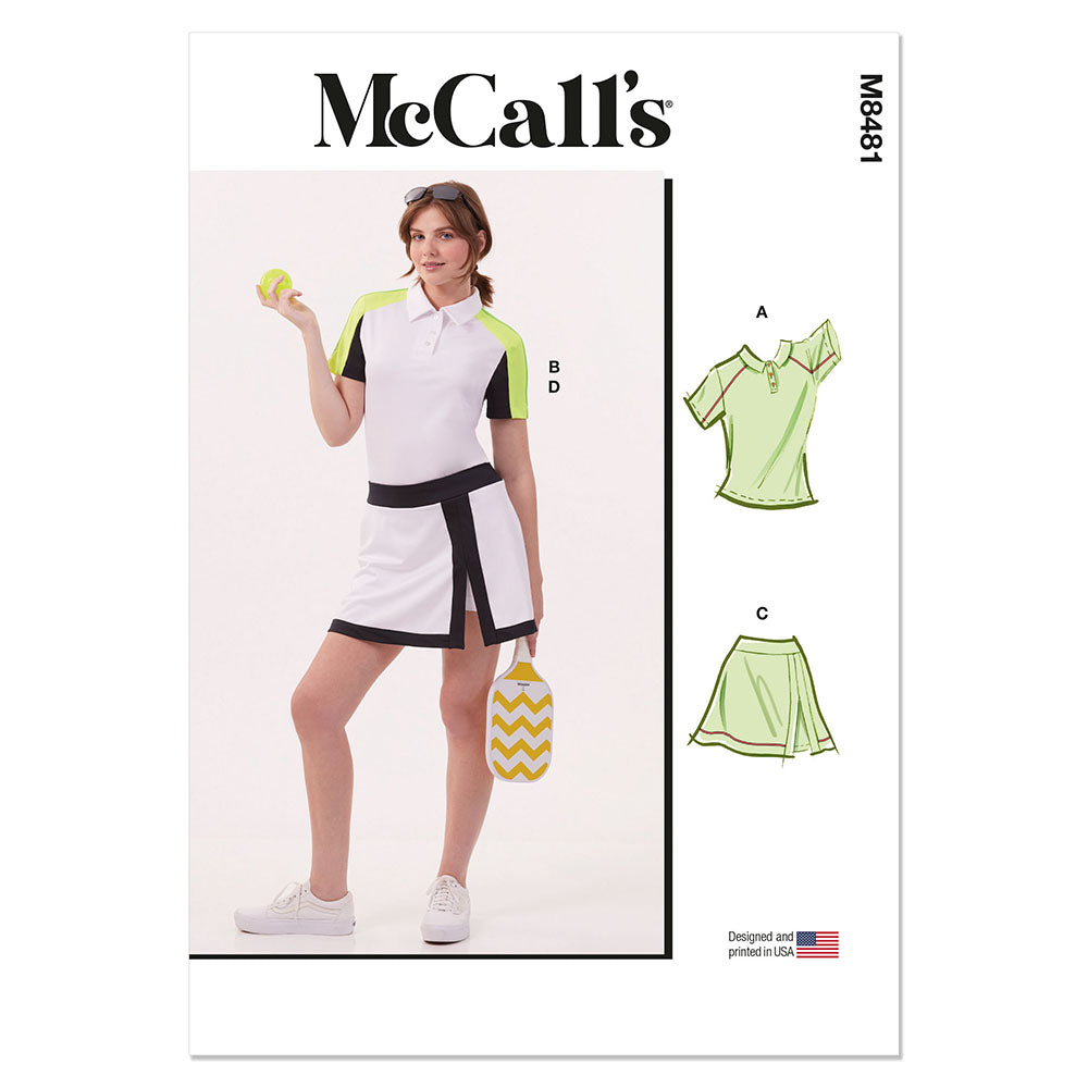 McCALLs M8481 Misses Knit Tops and Skorts