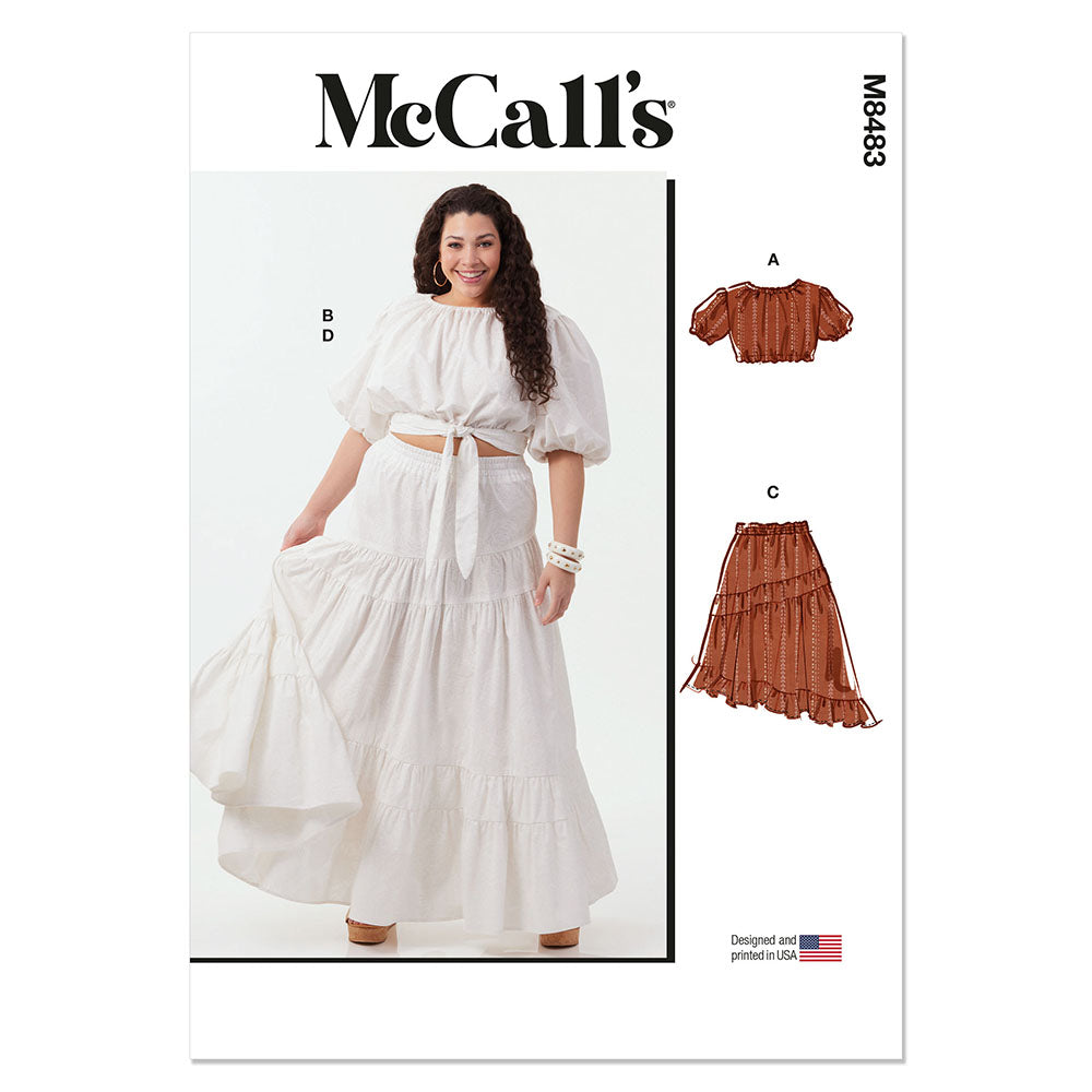 McCALLs M8483 Womens Tops and Skirts