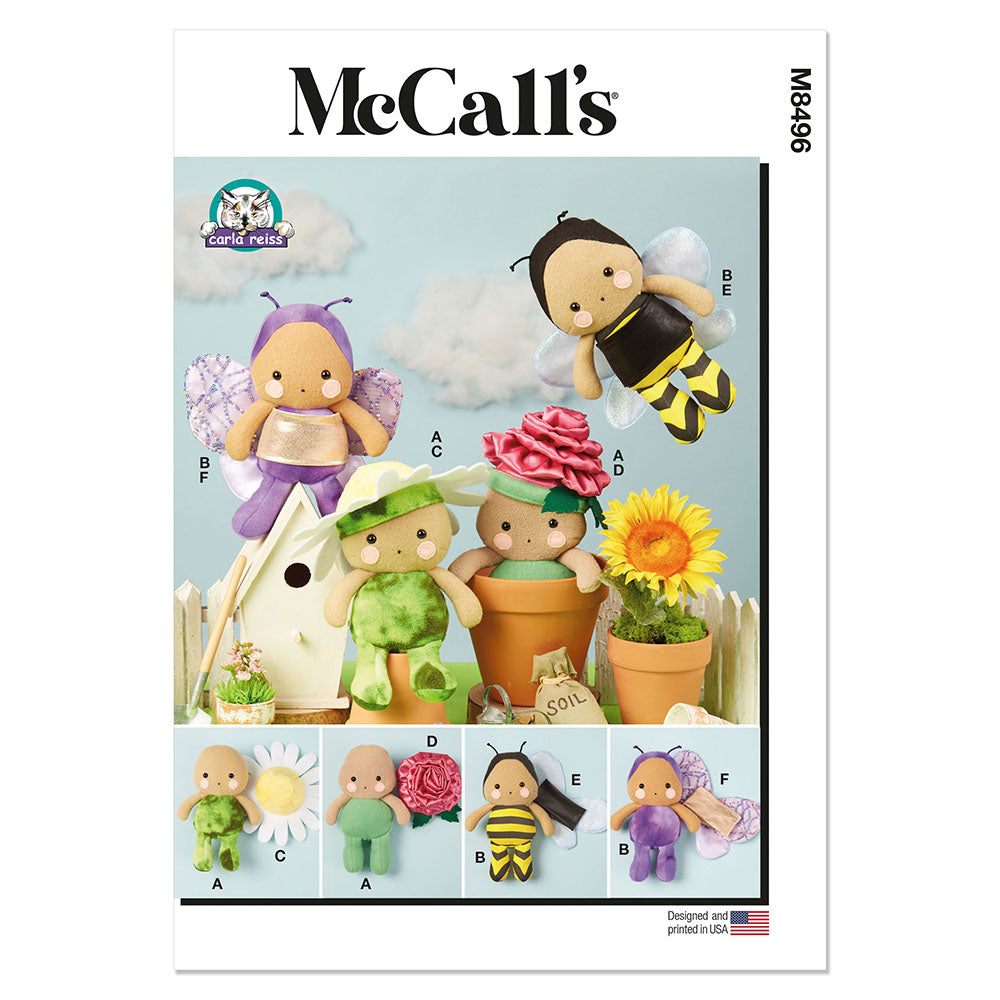 McCALLs M8496 Plush Dolls and Accessories by Carla Reiss Design