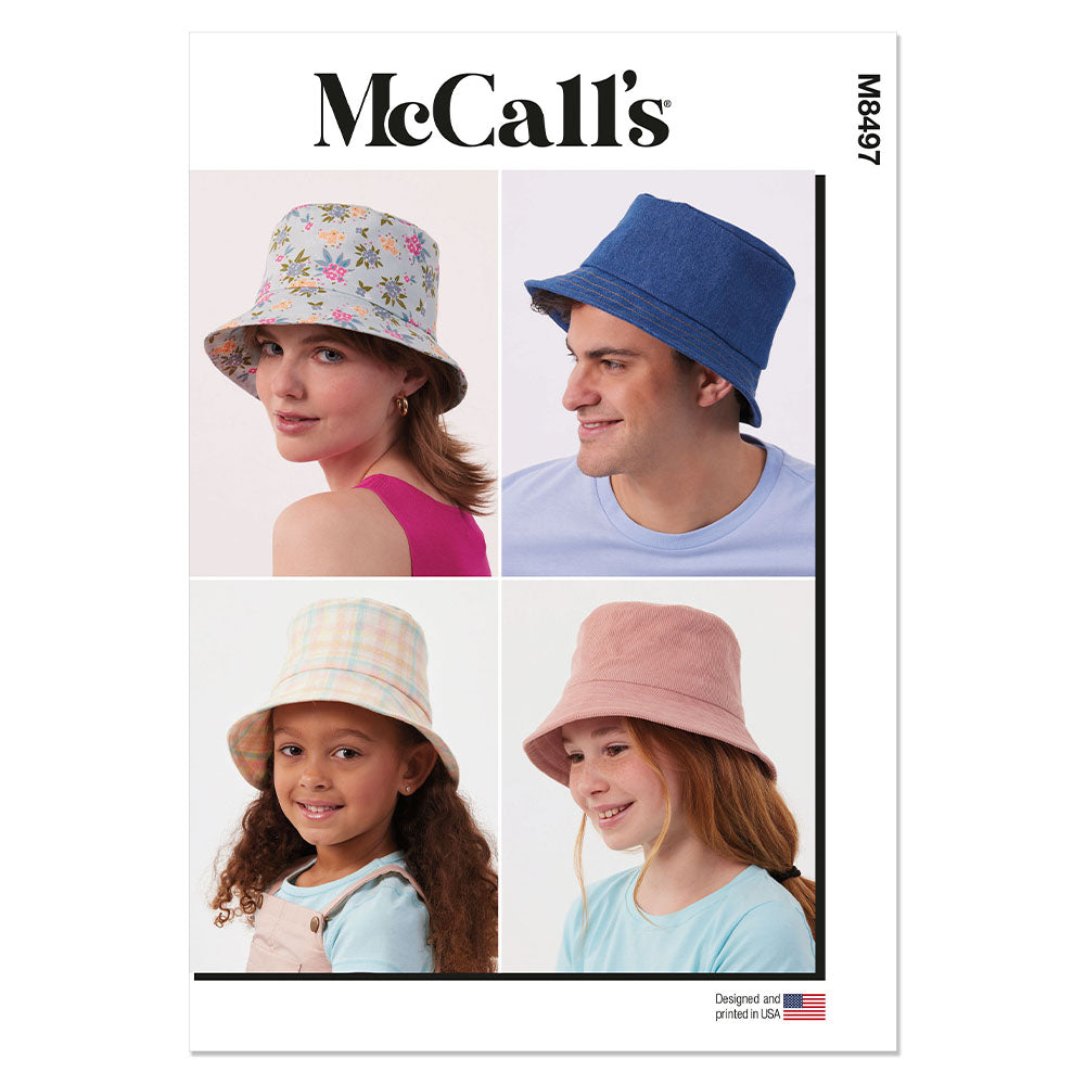 McCALLs M8497 Childrens, Teens, and Adults Bucket Hat