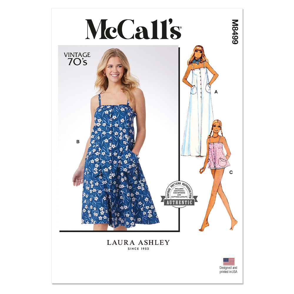 McCALLs M8499 Misses Dress and Top by Laura Ashley