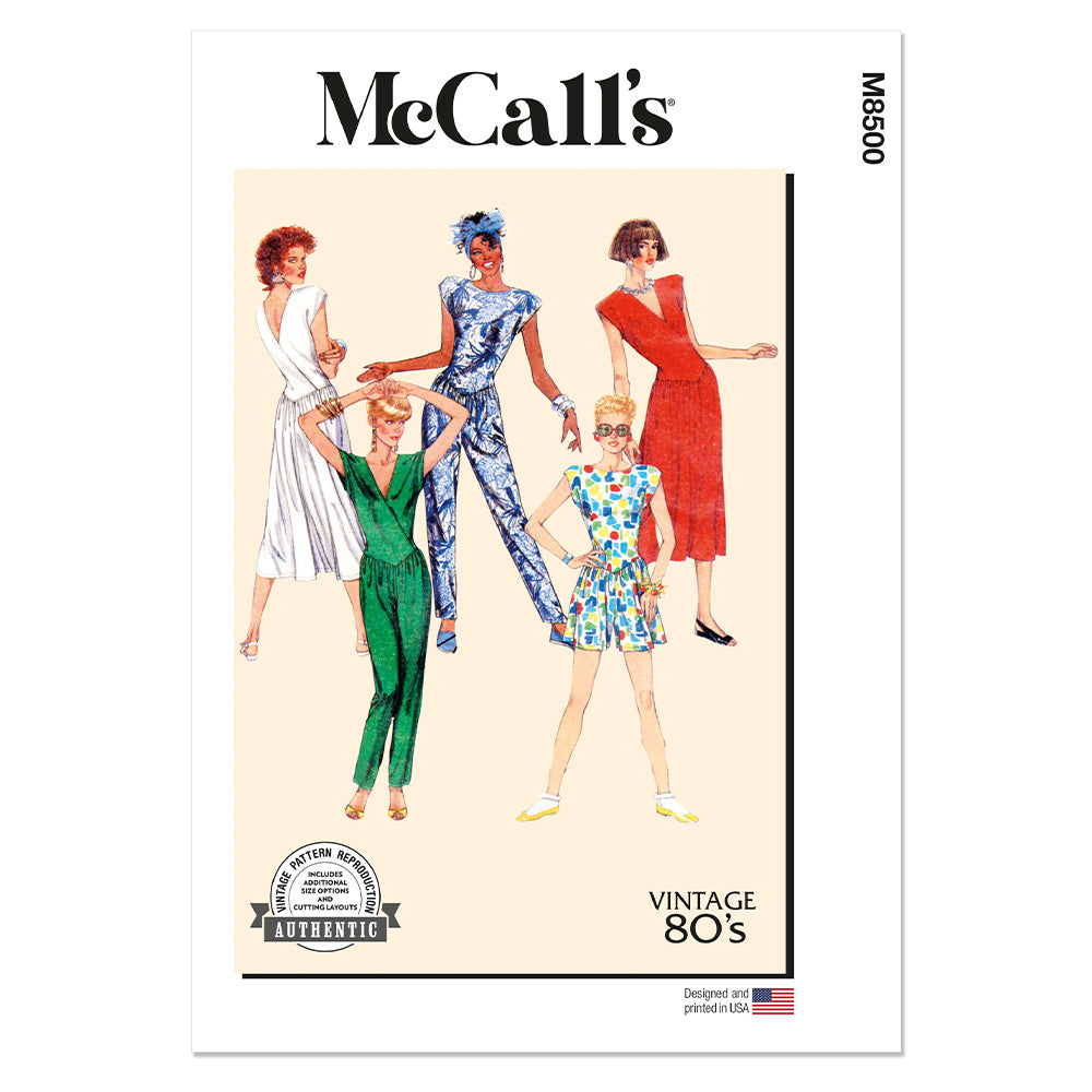 McCALLs M8500 Misses Knit Dress and Jumpsuits
