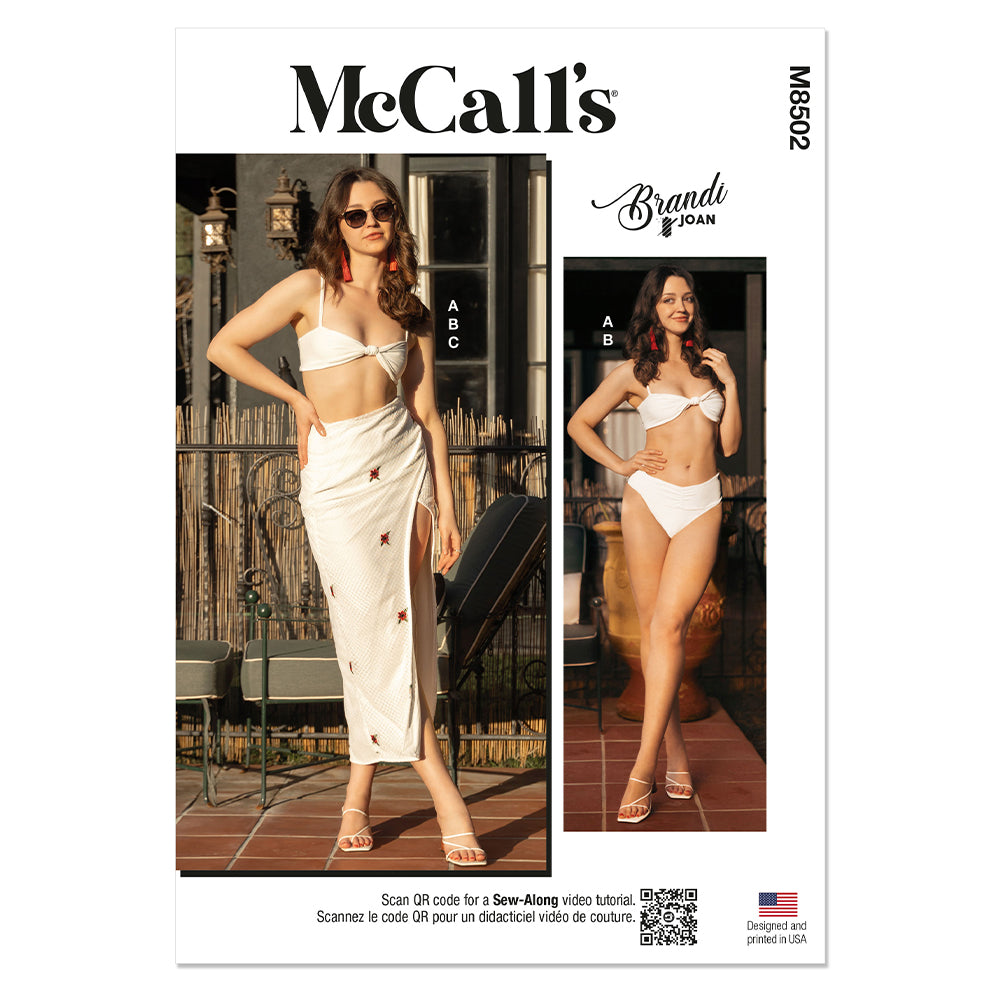 McCALLs M8502 Misses Bikini and Skirt by Brandi Joan