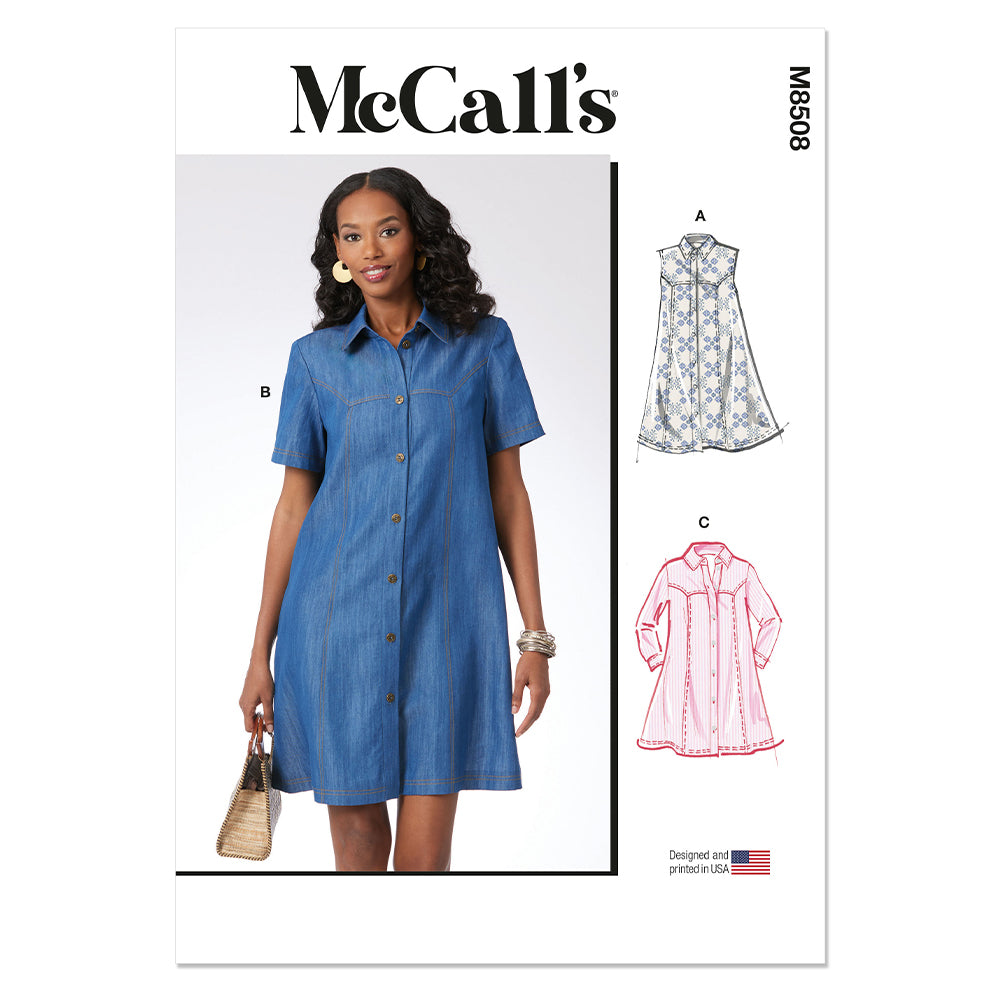 McCALLs M8508 Misses Dress with Sleeve Variations