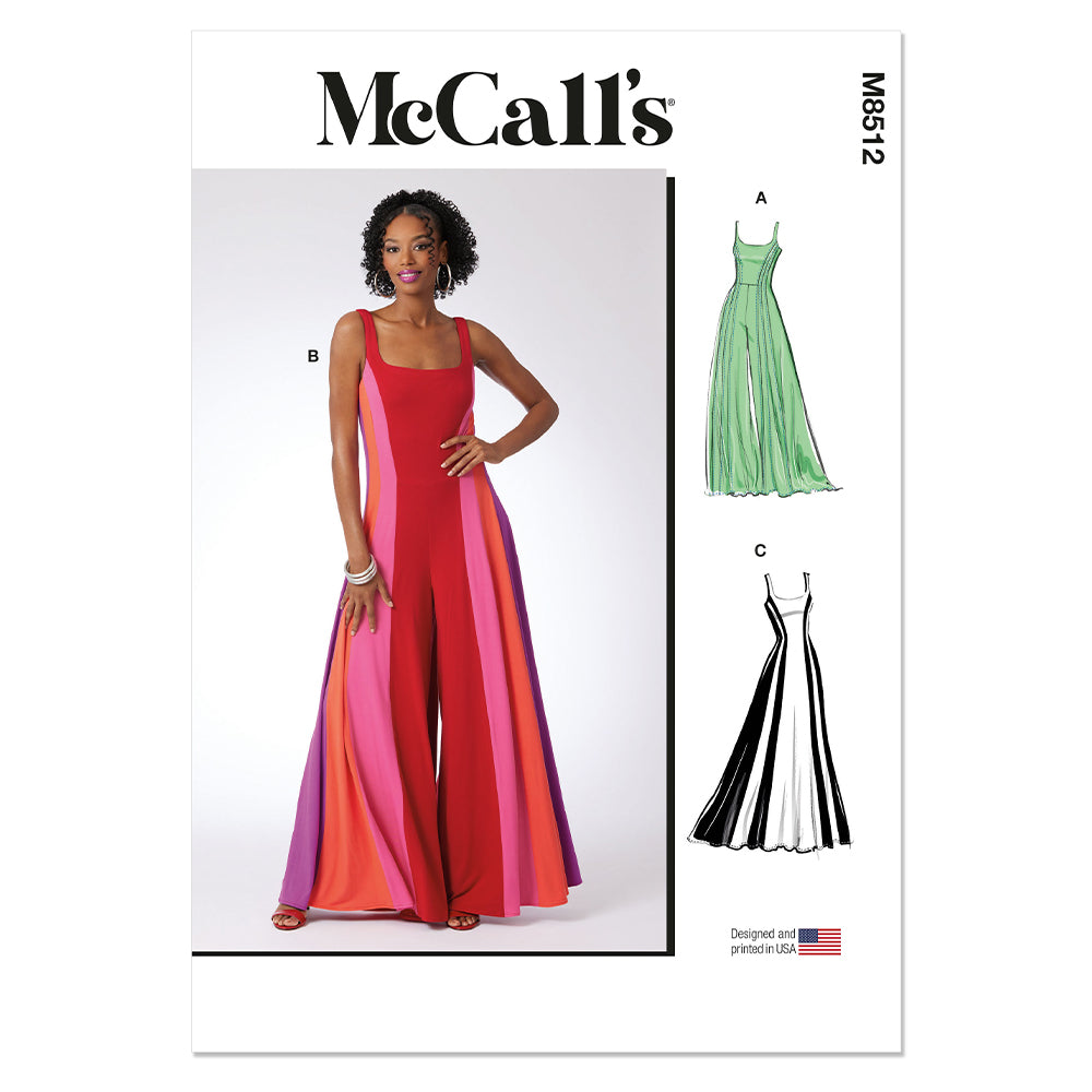 McCALLs M8512 Misses Knit Jumpsuits and Dress