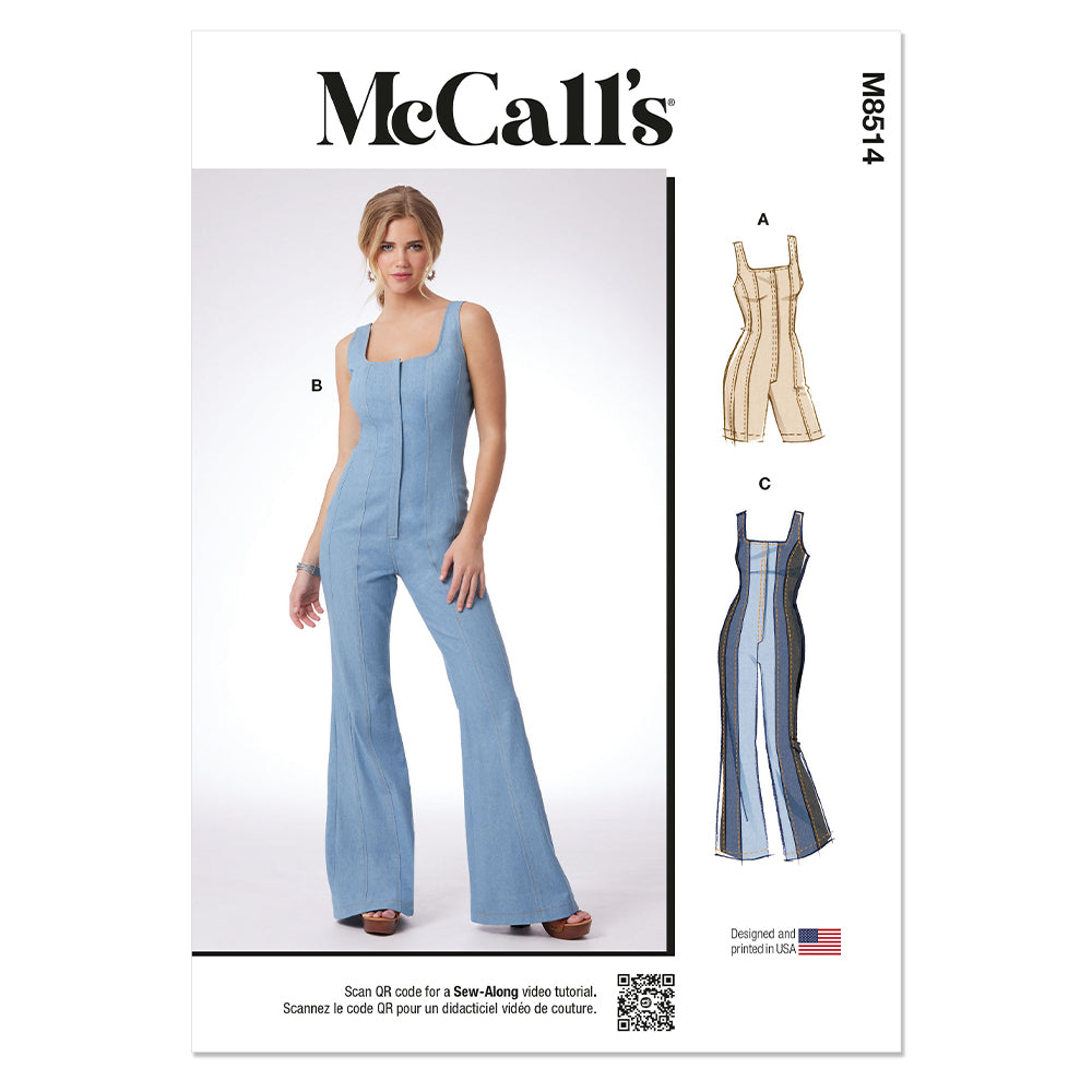 McCALLs M8514 Misses and Womens Romper and Jumpsuits