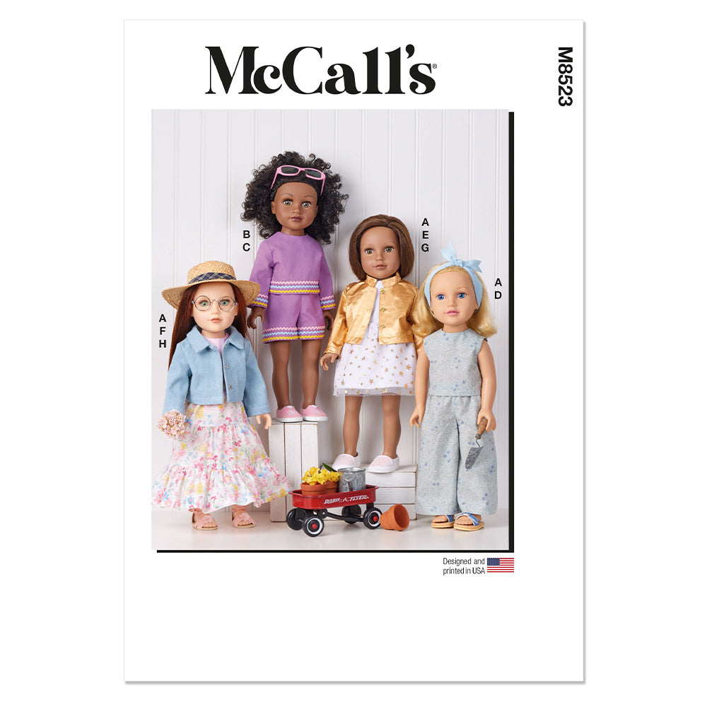 McCALLs M8523 18 Doll Clothes