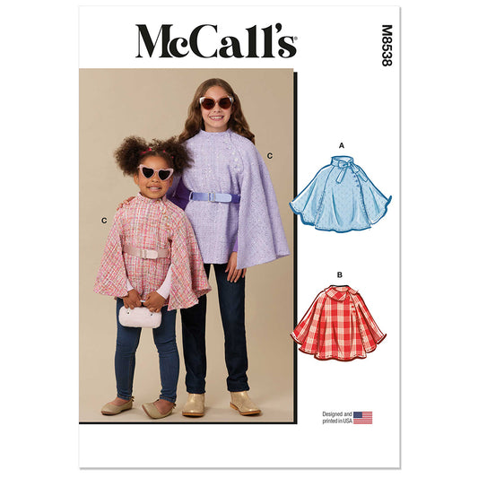 MCCALLS M8538 Children's and Girls' Capes