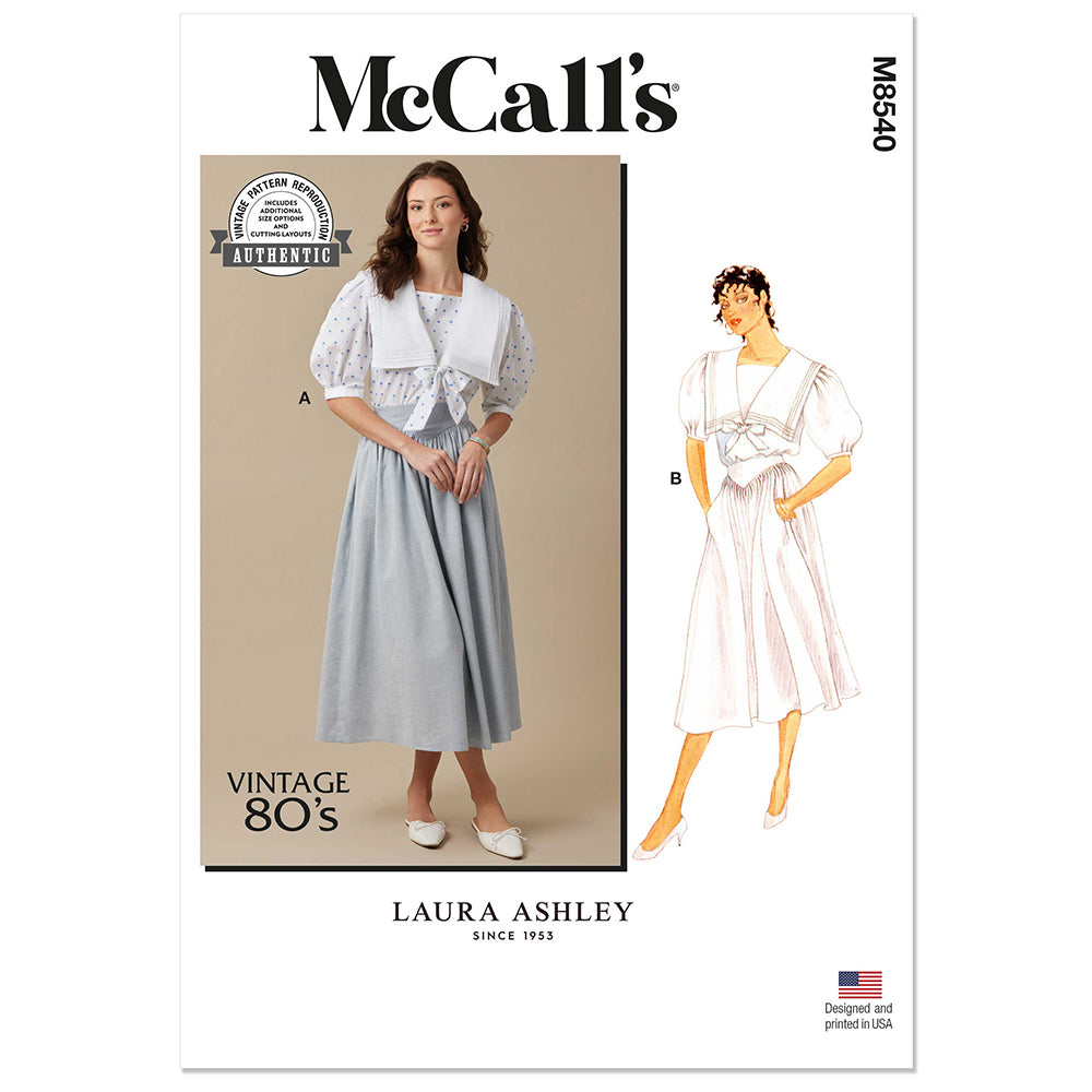 MCCALLS M8540 Misses' Top and Skirt by Laura Ashley