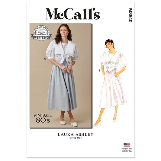 MCCALLS M8540 Misses' Top and Skirt by Laura Ashley