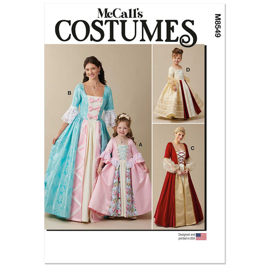 MCCALLS M8549 Children's and Misses' Princess Costume