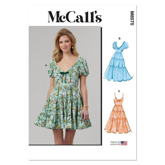 MCCALLS M8575 Misses' Dress with Sleeve and Length Variations