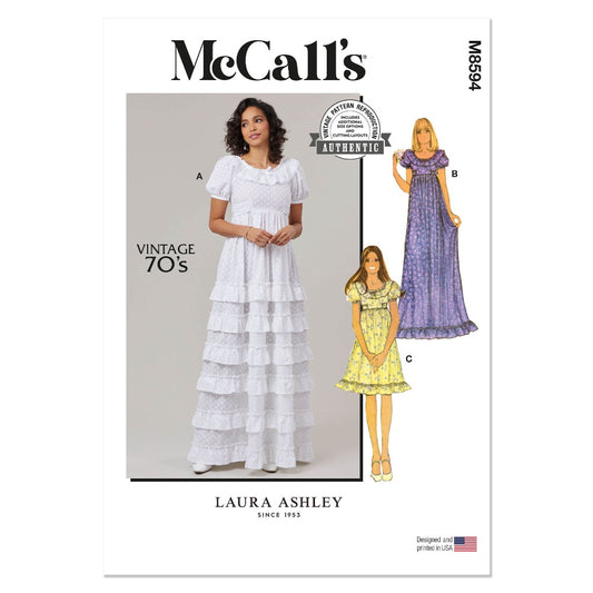 MCCALLS M8594 Misses' Dress by Laura Ashley