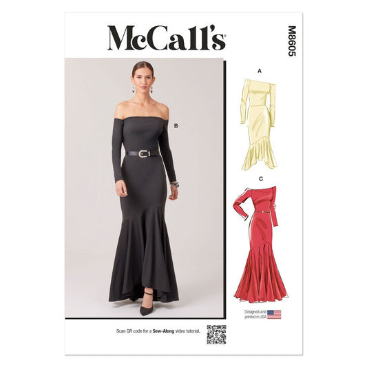 McCalls M8605 Misses' Dresses with Petite Lines